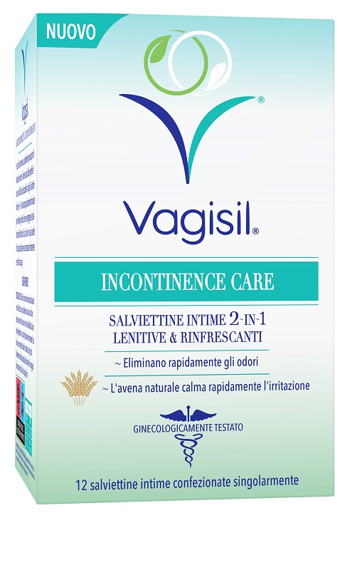 VAGISIL INCONTINENCE CARE SALVIETTINE INTIME 2IN1 LENITIVE & RINFRESCANTI 12 PEZZI - Farmacia Puddu Baire S.r.l.