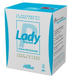 LADY PRESTERIL ASSORBENTI GIORNO CON ALI RIPIEGATI BIODEGRADABILI 10 PEZZI - Farmacia Puddu Baire S.r.l.