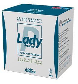 LADY PRESTERIL ASSORBENTI NOTTE CON ALI RIPIEGATI BIODEGRADABILI 10 PEZZI - Farmacia Puddu Baire S.r.l.