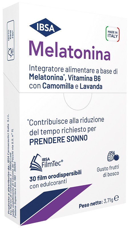 MELATONINA IBSA 30 FILM ORALI - Farmacia Puddu Baire S.r.l.