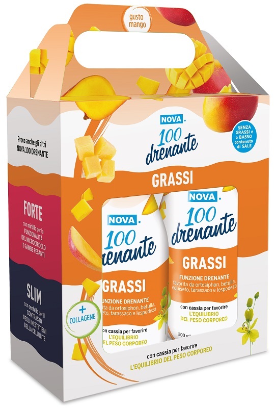 NOVA 100 DRENANTE GRASSI MANGO BIPACK 2 X 300 ML - Farmacia Puddu Baire S.r.l.