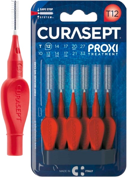 CURASEPT PROXI T12 ROSSO/RED 6 PEZZI - Farmacia Puddu Baire S.r.l.