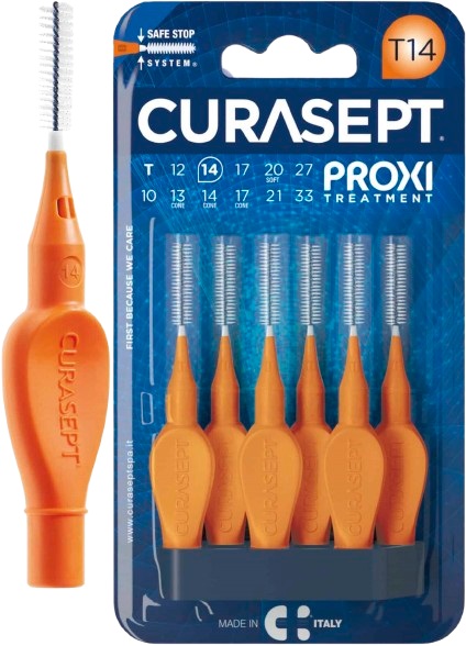 CURASEPT PROXI T14 ARANCIO/ORANGE 6 PEZZI - Farmacia Puddu Baire S.r.l.