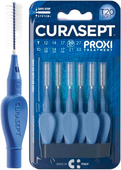 CURASEPT PROXI T20 SOFT BLUE 6 PEZZI - Farmacia Puddu Baire S.r.l.