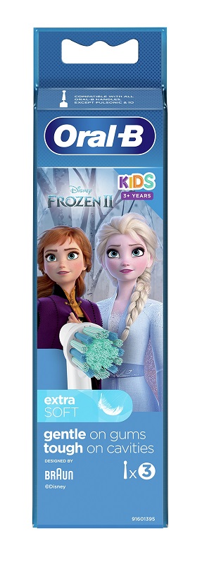 ORALB KIDS 3+ YEARS FROZEN II TESTINE PER SPAZZOLINO ELETTRICO 3 PEZZI - Farmacia Puddu Baire S.r.l.