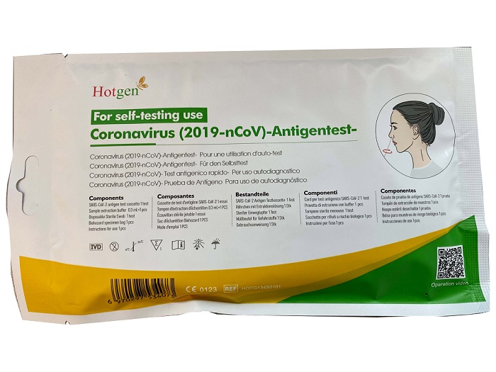 TEST ANTIGENICO RAPIDO COVID-19 HOTGEN AUTODIAGNOSTICO DETERMINAZIONE QUALITATIVA ANTIGENI SARS-COV-2 IN TAMPONI NASALI MEDIANTE IMMUNOCROMATOGRAFIA - Farmacia Puddu Baire S.r.l.