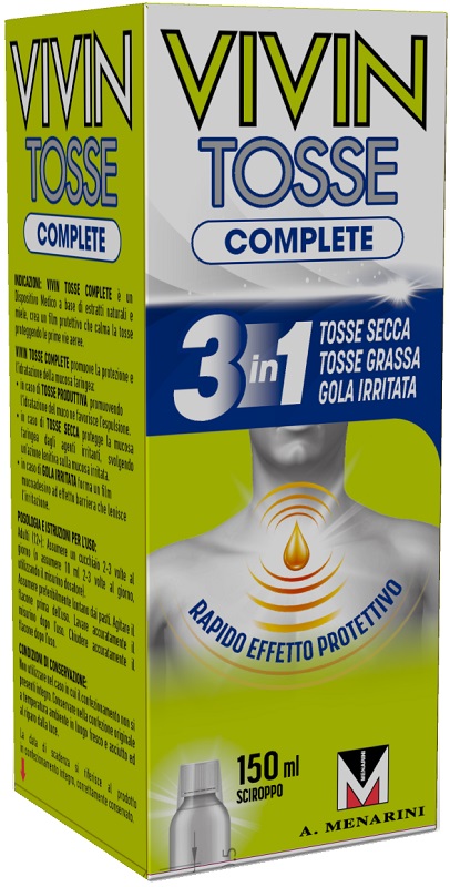 VIVIN TOSSE COMPLETE SCIROPPO PER TOSSE 150 ML - Farmacia Puddu Baire S.r.l.
