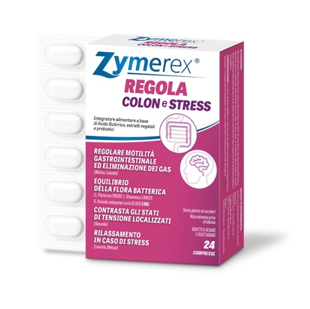 ZYMEREX REGOLA COLON E STRESS 24 COMPRESSE - Farmacia Puddu Baire S.r.l.