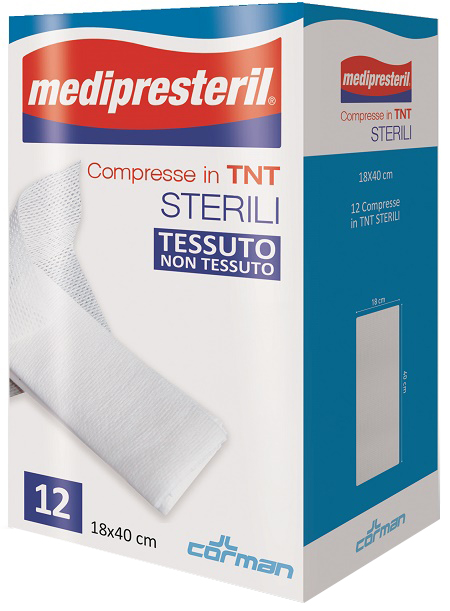 COMPRESSE STERILI TNT MEDIPRESTERIL 18X40 CM 12 PEZZI - Farmacia Puddu Baire S.r.l.