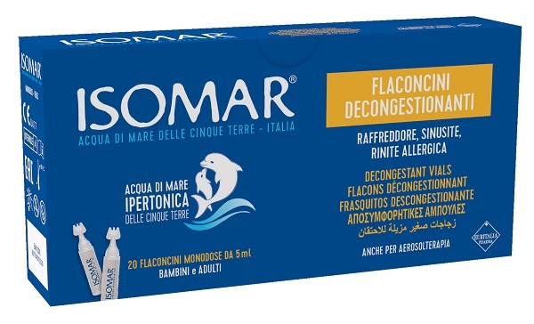 ISOMAR SOLUZIONE DECONGESTIONANTE NASALE 20 FLACONCINI 5 ML - Farmacia Puddu Baire S.r.l.
