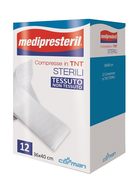 GARZA COMPRESSA MEDIPRESTERIL TNT 36X40CM 12 PEZZI - Farmacia Puddu Baire S.r.l.