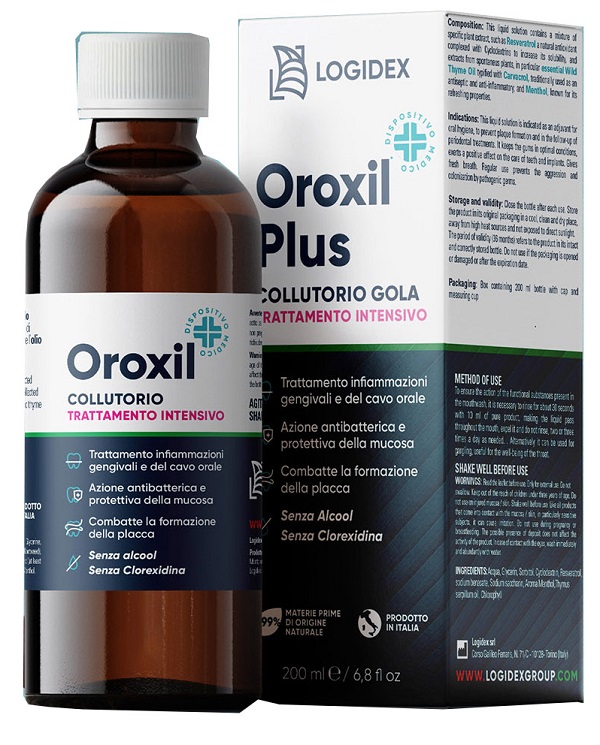 OROXIL PLUS COLLUTORIO GOLA 200 ML - Farmacia Puddu Baire S.r.l.
