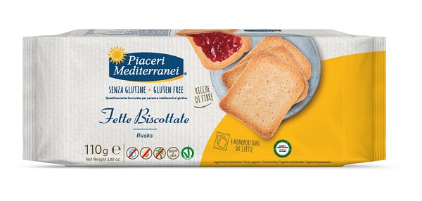PIACERI MEDITERRANEI FETTE BISCOTTATE 110 G - Farmacia Puddu Baire S.r.l.