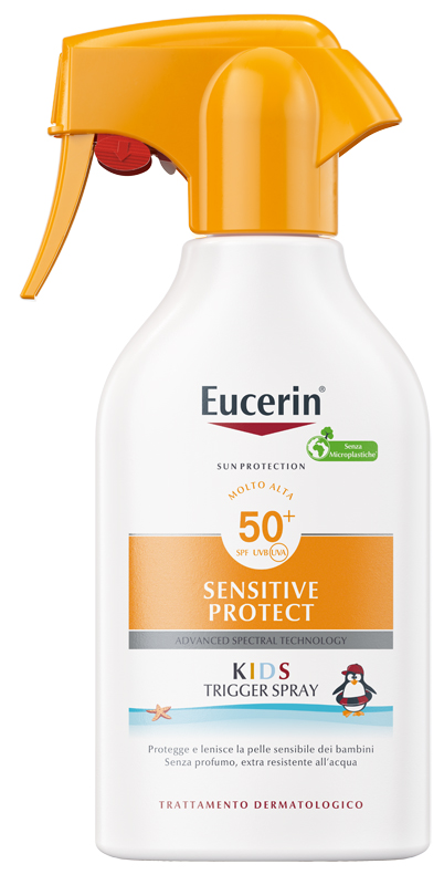 EUCERIN SUN KIDS SENSITIVE PROTECT SPF50+ TRIGGER SPRAY 250 ML - Farmacia Puddu Baire S.r.l.