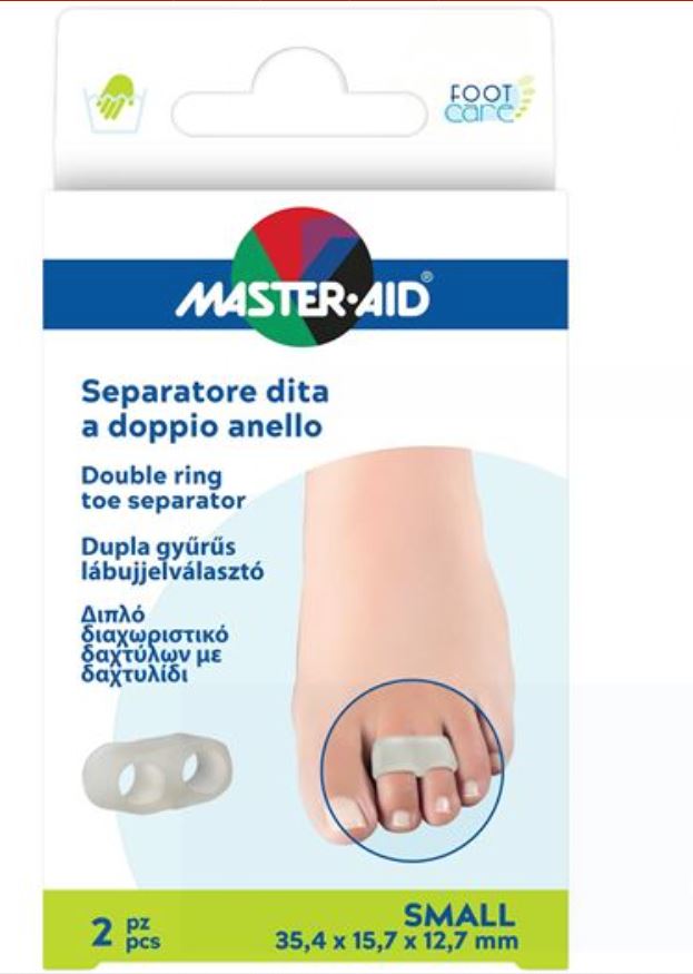 SEPARATORE DITA MASTER-AID FOOTCARE CON ANELLO DOPPIO SMALL 2 PEZZI C10 - Farmacia Puddu Baire S.r.l.