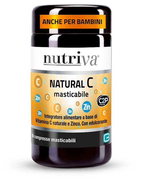 NUTRIVA NATURAL C 60 COMPRESSE MASTICABILI - Farmacia Puddu Baire S.r.l.