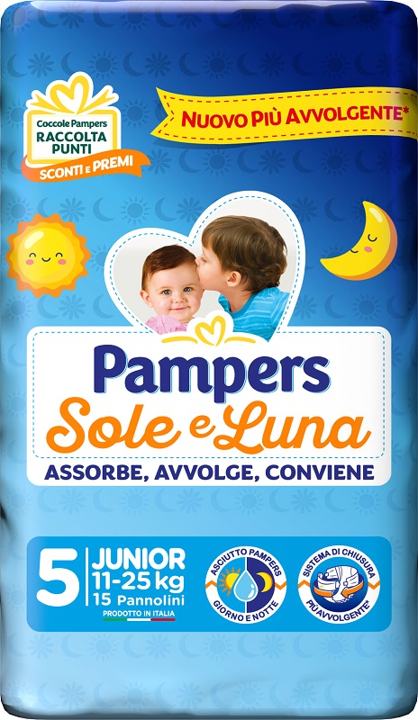 PAMPERS SOLE&LUNA JUNIOR 15 PEZZI - Farmacia Puddu Baire S.r.l.