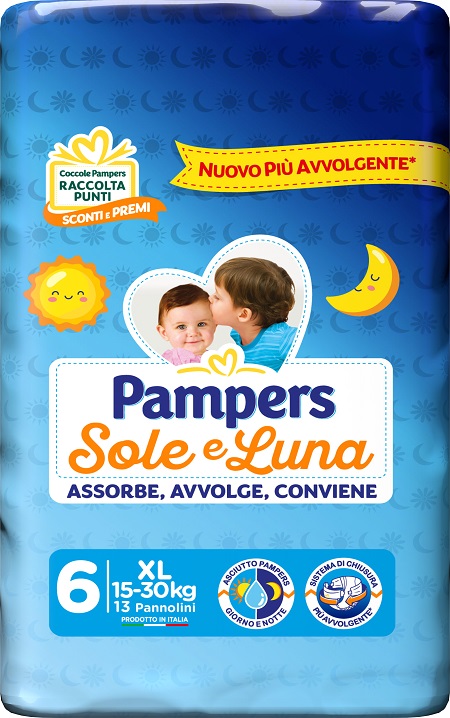 PAMPERS SOLE LUNA XL 13 PEZZI - Farmacia Puddu Baire S.r.l.