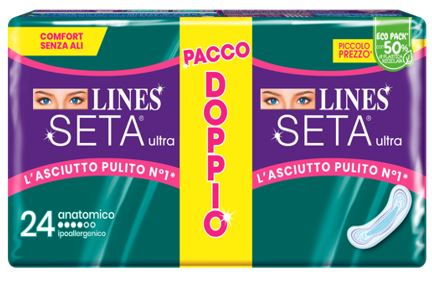 LINES SETA ULTRA ASSORBENTI ANATOMICO VP DWCT 24 PEZZI - Farmacia Puddu Baire S.r.l.