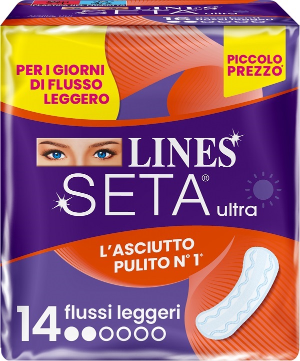 LINES SETA ULTRA ASSORBENTI LEGGERO DWCT 14 PEZZI - Farmacia Puddu Baire S.r.l.