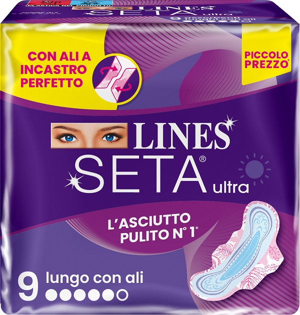 LINES SETA ULTRA ASSORBENTI LUNGO ALI DWCT 9 PEZZI - Farmacia Puddu Baire S.r.l.