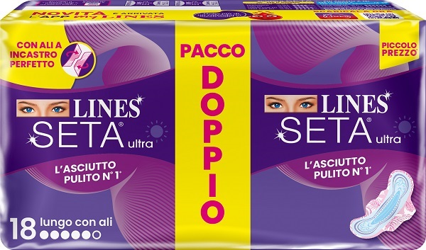 LINES SETA ULTRA ASSORBENTI LUNGO VP DWCT 18 PEZZI - Farmacia Puddu Baire S.r.l.