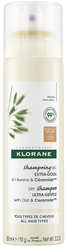 KLORANE SHAMPOO SECCO EXTRA DELICATO AVENA&CERAMIDE CAPELLI SCURI 150 ML - Farmacia Puddu Baire S.r.l.