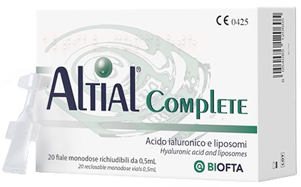 SOLUZIONE OFTALMICA LUBRIFICANTE ALTIAL COMPLETE 4 STRIP DA 5 FLACONI DA 0,5 ML - Farmacia Puddu Baire S.r.l.