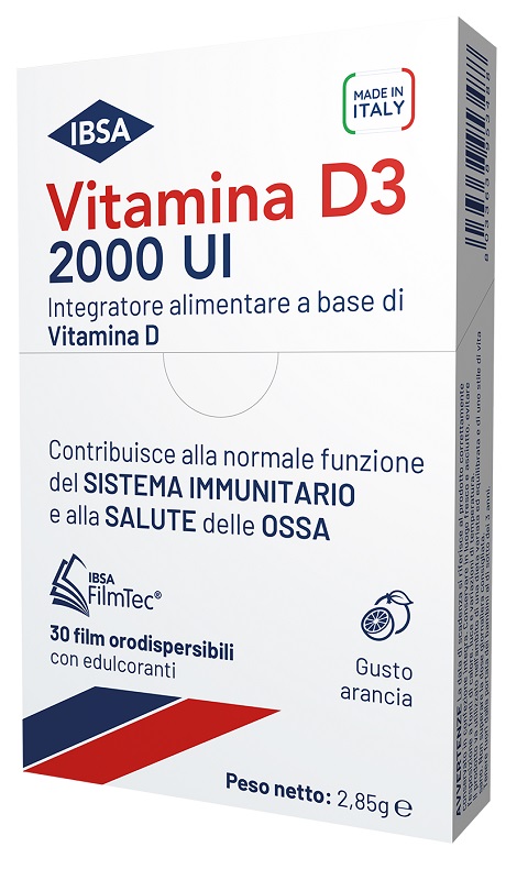 VITAMINA D3 IBSA 2000 UI 30 FILM ORODISPERSIBILI - Farmacia Puddu Baire S.r.l.