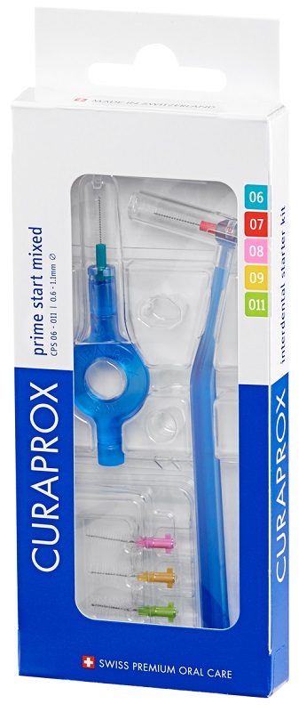 CURAPROX CPS PRIME START MIXED PACK WITH CPS 06 -011 +UHS 409 + UHS 470 BLUE HOLDERS + CAPS - Farmacia Puddu Baire S.r.l.