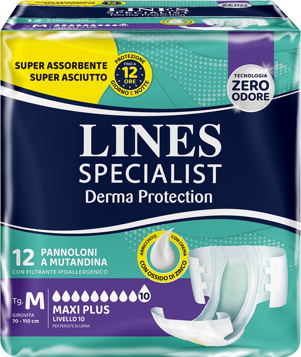 PANNOLONE MUTANDINA LINES SPECIALIST DERM AP M 12 PEZZI - Farmacia Puddu Baire S.r.l.