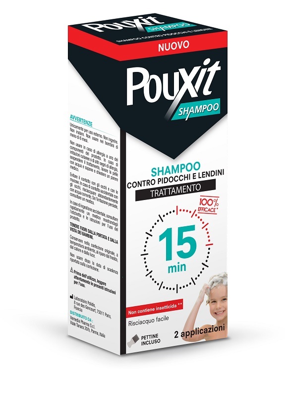 SHAMPOO CONTRO PIDOCCHI E LENDINI POUXIT TRATTAMENTO CON PETTINE INCLUSO 200 ML - Farmacia Puddu Baire S.r.l.