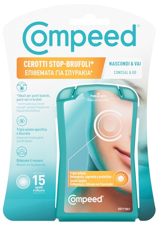 COMPEED CEROTTI STOP BRUFOLI NASCONDI & VAI 15 PEZZI - Farmacia Puddu Baire S.r.l.