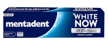 MENTADENT DENTIFRICIO WHITE NOW ORIGINAL 75 ML - Farmacia Puddu Baire S.r.l.
