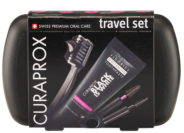 CURAPROX BLACK IS WHITE TRAVEL SET - Farmacia Puddu Baire S.r.l.