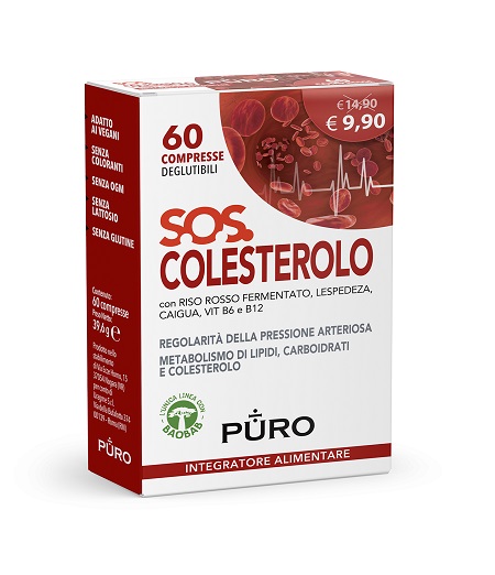PURO SOS COLESTEROLO 60 COMPRESSE DEGLUTIBILI - Farmacia Puddu Baire S.r.l.
