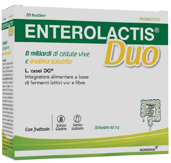 ENTEROLACTIS DUO INULINA 20 BUSTINE 5 G - Farmacia Puddu Baire S.r.l.