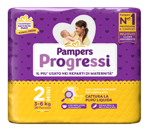 PAMPERS PROGRESSI MINI 28 PEZZI - Farmacia Puddu Baire S.r.l.