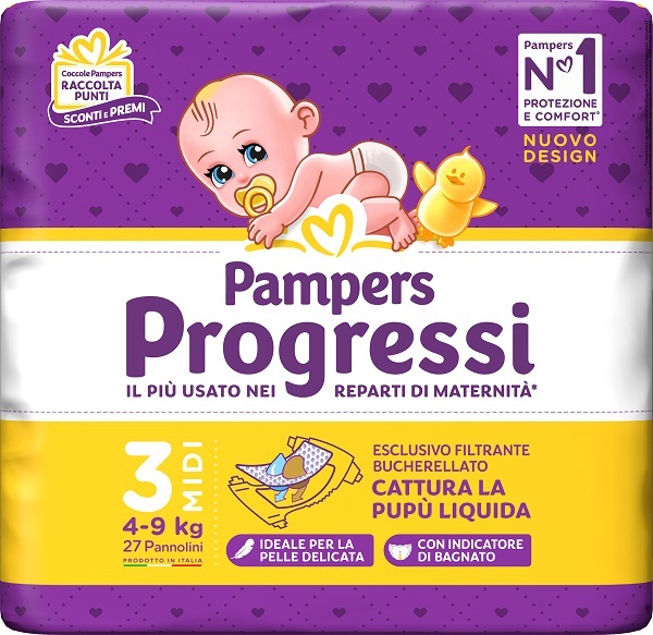PAMPERS PROGRESSI MIDI 27 PEZZI - Farmacia Puddu Baire S.r.l.