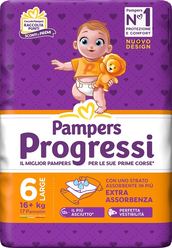 PAMPERS PROGRESSI XL 17 PEZZI - Farmacia Puddu Baire S.r.l.