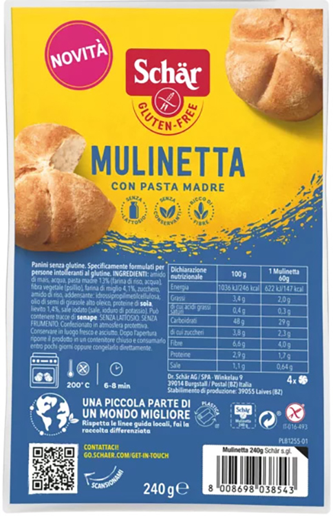 SCHAR MULINETTA 4 PEZZI DA 60 G - Farmacia Puddu Baire S.r.l.