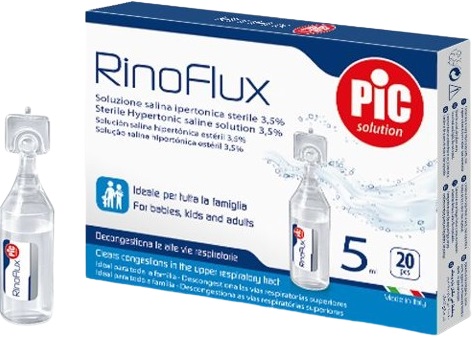 RINOFLUX SOLUZIONE IPERTONICA NASALE PIC 20 FIALE 5 ML - Farmacia Puddu Baire S.r.l.