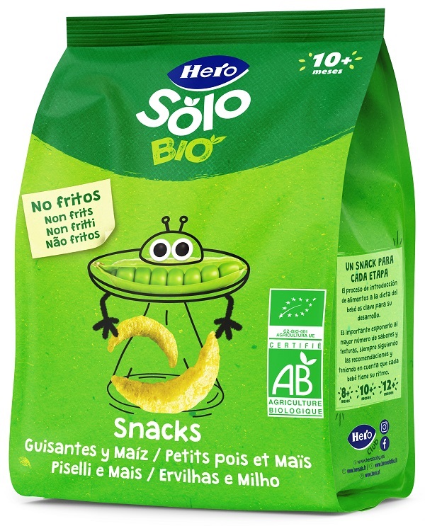 HERO SOLO SNACK PISELLI E MAIS 100% BIO 40 G - Farmacia Puddu Baire S.r.l.