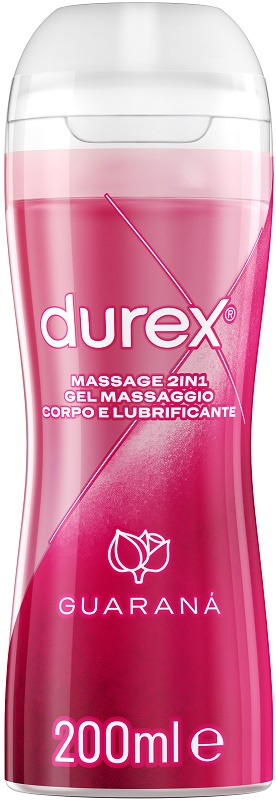 DUREX MASSAGE 2 IN 1 GEL MASSAGGIO CORPO E LUBRIFICANTE GUARANA' 200 ML - Farmacia Puddu Baire S.r.l.