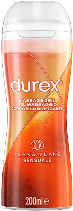 DUREX MASSAGE 2 IN 1 GEL MASSAGGIO CORPO E LUBRIFICANTE YLANG YLANG 200 ML - Farmacia Puddu Baire S.r.l.