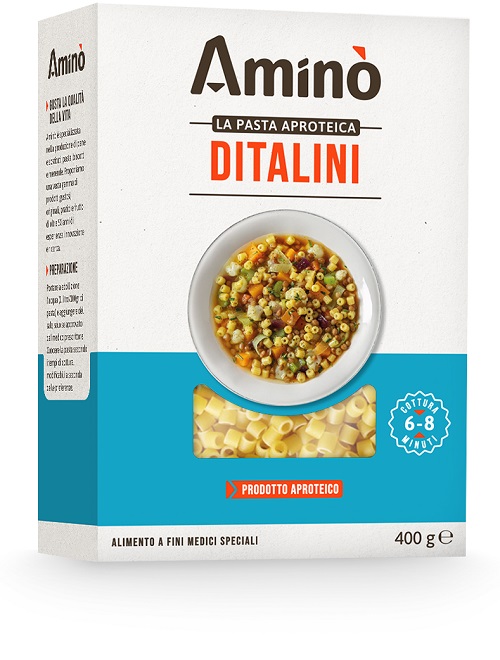 AMINO' LA PASTA APROTEICA DITALINI 400 G - Farmacia Puddu Baire S.r.l.