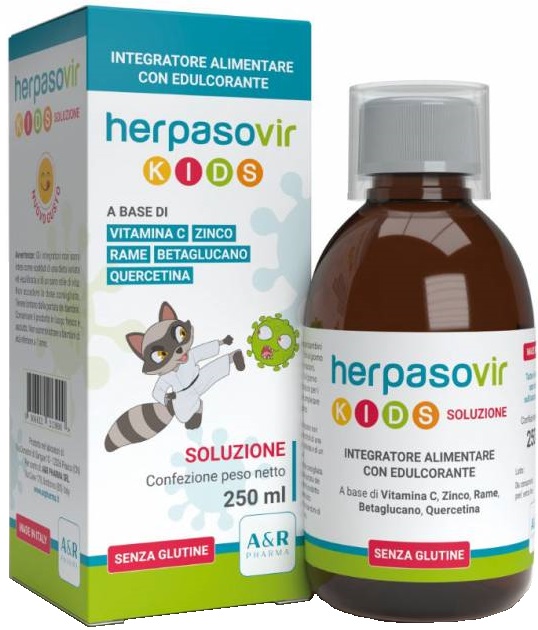 HERPASOVIR KIDS SOLUZIONE RT 250 ML - Farmacia Puddu Baire S.r.l.