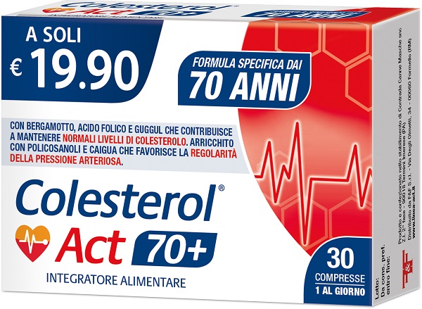 COLESTEROL ACT 70+ 30 COMPRESSE - Farmacia Puddu Baire S.r.l.