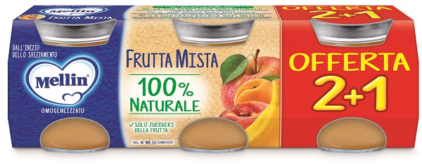 MELLIN OMOGENEIZZATO FRUTTA MISTA 3 PEZZI DA 100 G - Farmacia Puddu Baire S.r.l.
