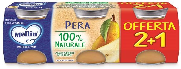 MELLIN OMOGENEIZZATO PERA 3 PEZZI DA 100 G - Farmacia Puddu Baire S.r.l.